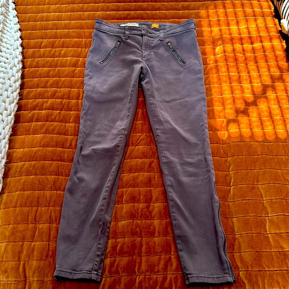 Anthropologie Pilcro and the letterpress skinny grey stretch denim size 30